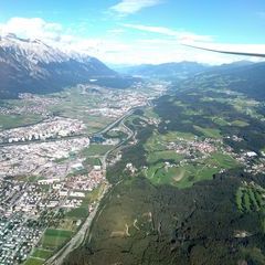 Flugwegposition um 14:28:17: Aufgenommen in der Nähe von Innsbruck, Österreich in 1592 Meter